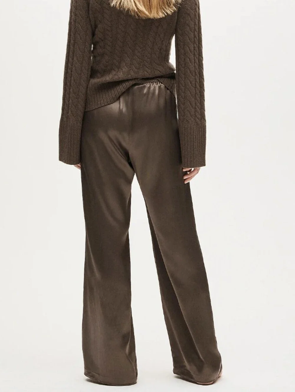 J Crew Petite Cosmo pant in luster charmeuse CN714 Size M Smoky Wood NWT